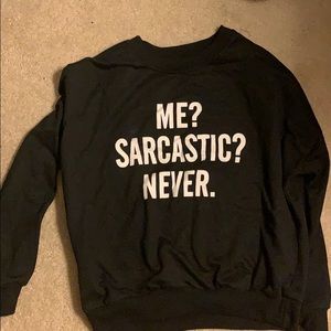 black graphic sweatshirt